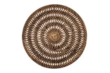 Mantel Individual Rattan Marron Espiral 36 Cm.