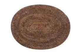 Mantel Individual Rattan Marron Oval 40X30 Cm.