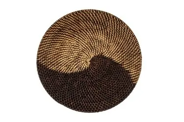 Mantel Individual Rattan Marron Ying-Yang 36 Cm.