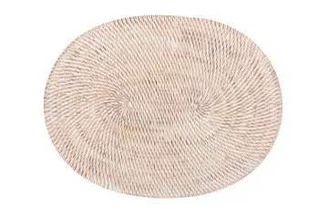 Mantel Individual Rattan Natural Oval 40X30 Cm.