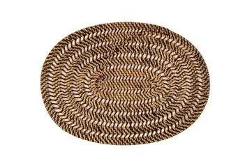 Mantel Individual Rattan Oval Marron Espiral 40X30 Cm.