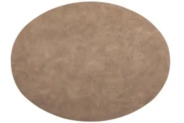 Mantel Individual Troja Gris Pardo Oval 45X33 Cm.