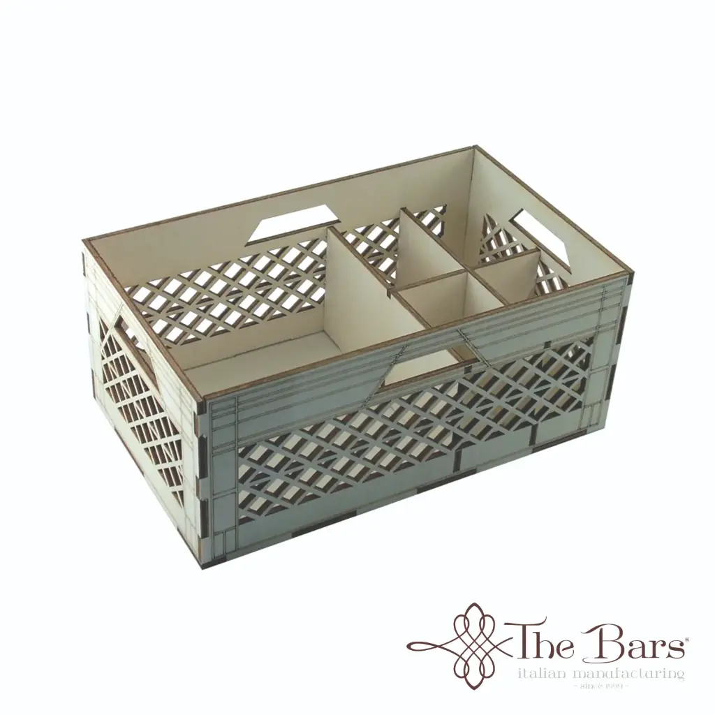 Organizador Barra Caja Enrejada Madera