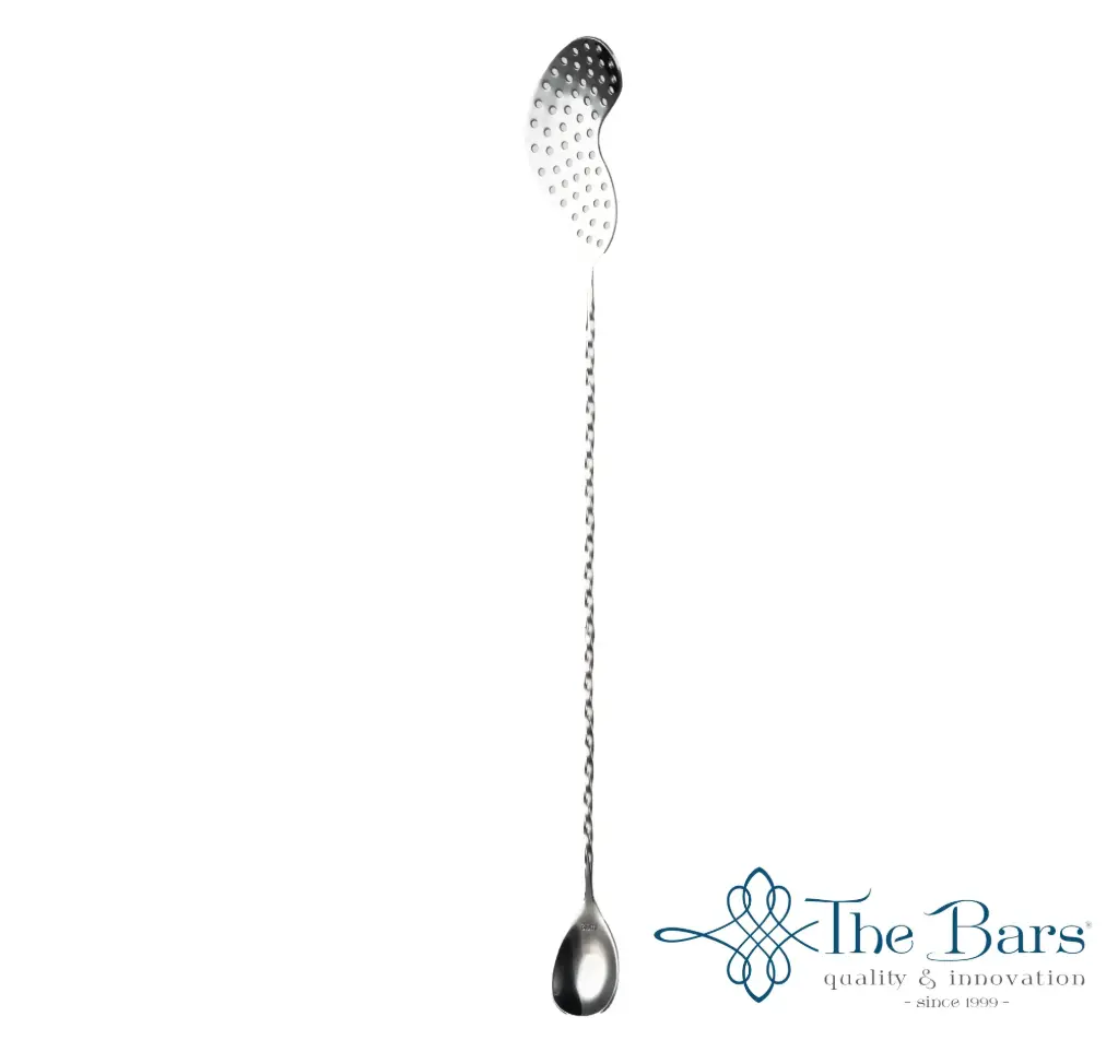 Cuchara Coctel Torneada C/Strainer 40 Cm.