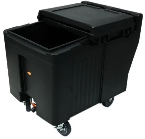 Carro Hielo Isotermo Polietileno Negro 125 L. 60,5X80X74,5 Cm.