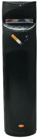 Cenicero Papelera Negro 26,5X21X104 Cm.