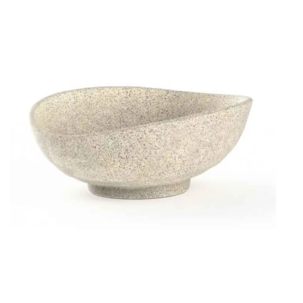 Ensaladera Oval Melamina Granito Beige 26X22 Cm.