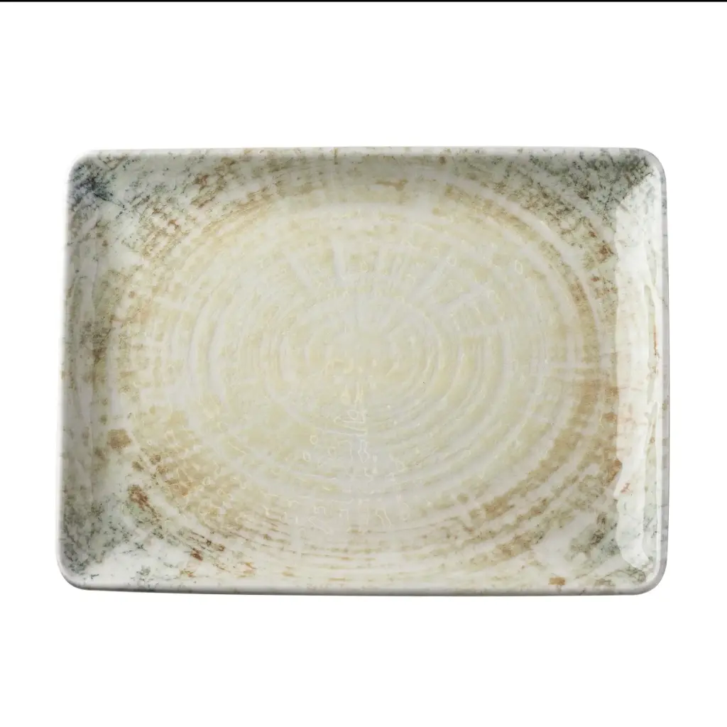 Fuente Rectangular Fosil 23X17 Cm.