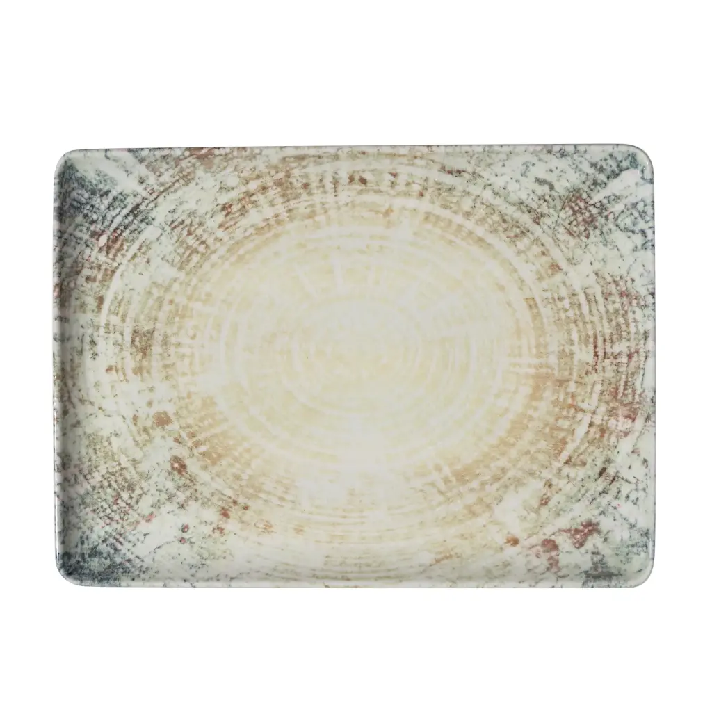 Fuente Rectangular Fosil 30X22 Cm.