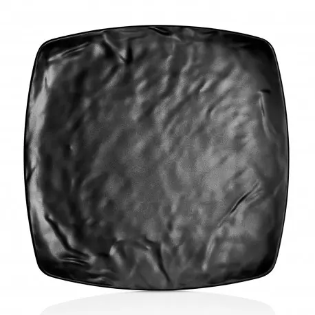 Plato Llano Melamina Pizarra Negra 27X27 Cm.