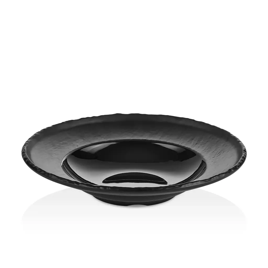 Plato Pasta Melamina Negro 26 Cm.