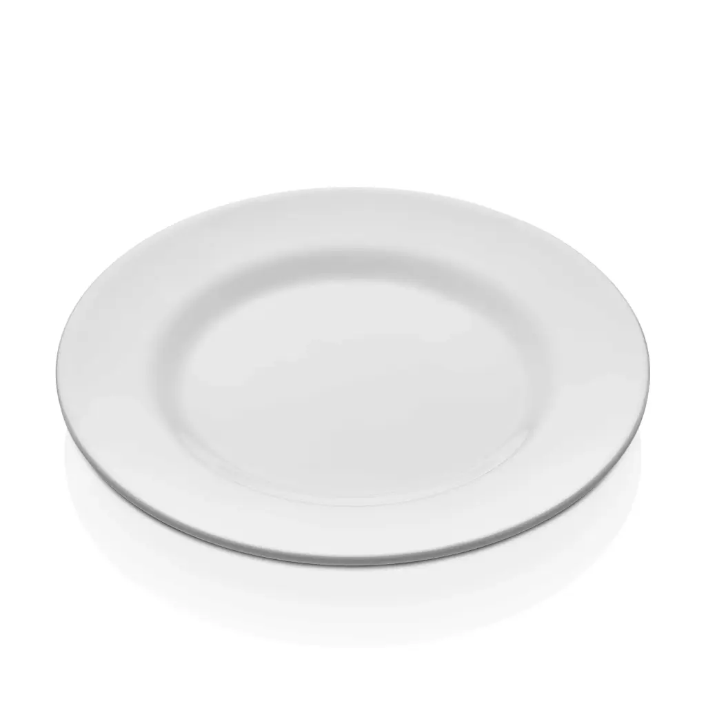 Plato Postre Melamina Blanco 21 Cm.