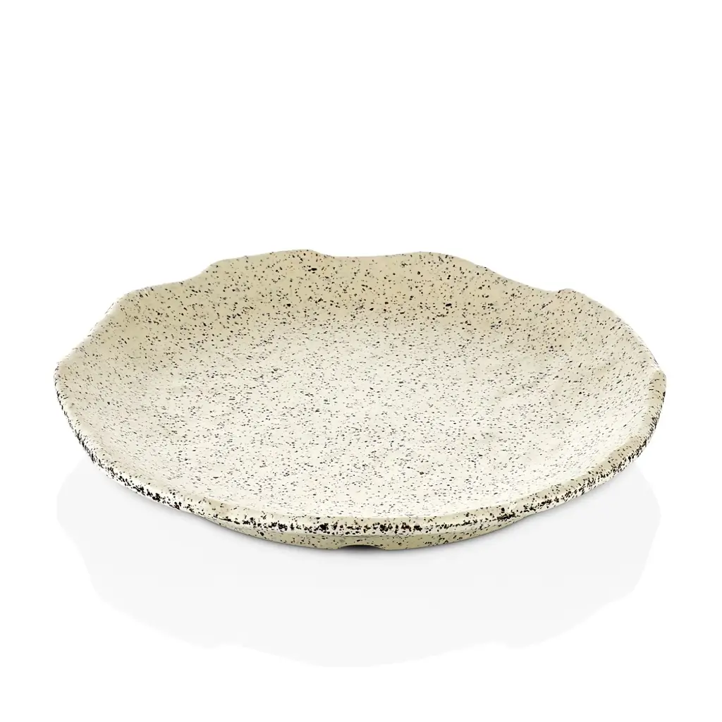 Plato Postre Melamina Granito Beige 20 Cm.
