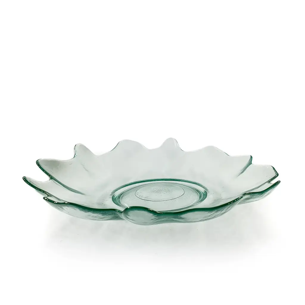 Plato Vidrio Reciclado Feston 33 Cm.