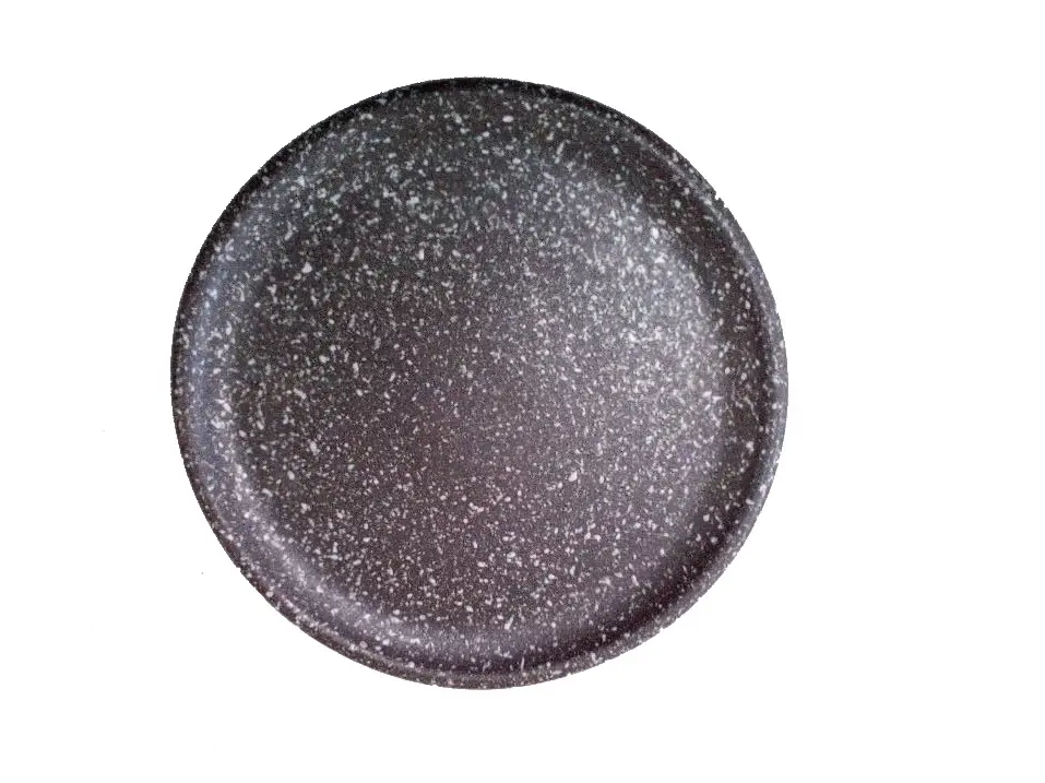 Plato Llama Piedra Jaspeado 29X2 Cm.