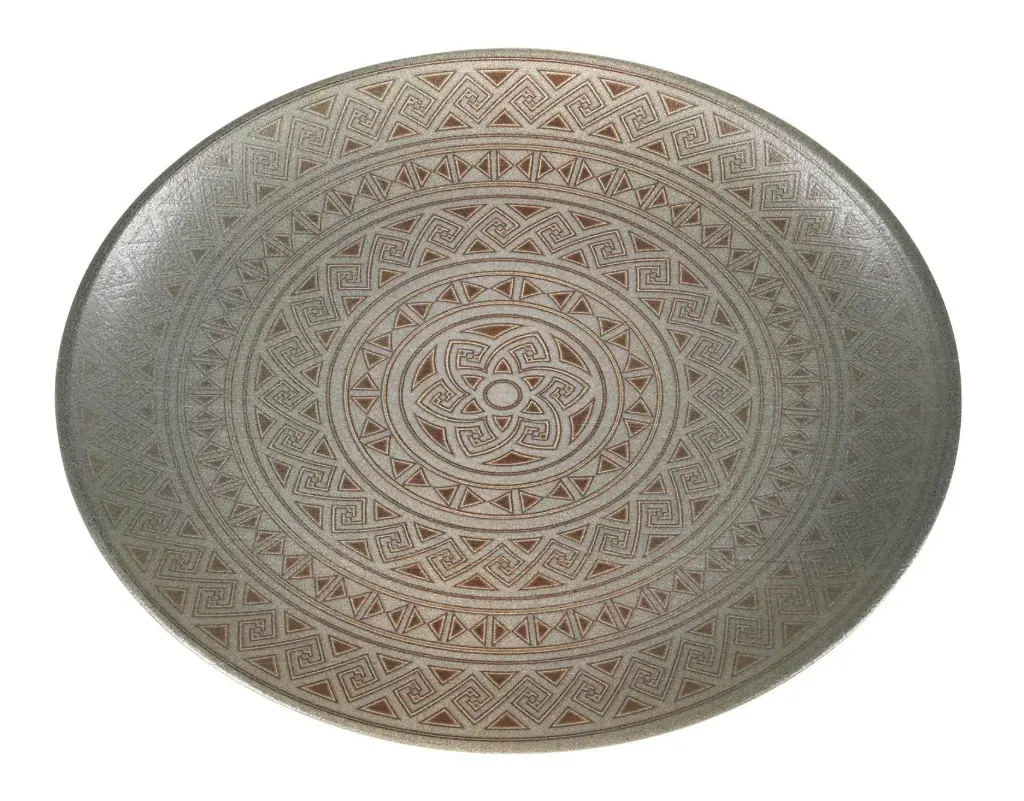 Zz26 Fuente Oval Damasquino  36X28 Cm.