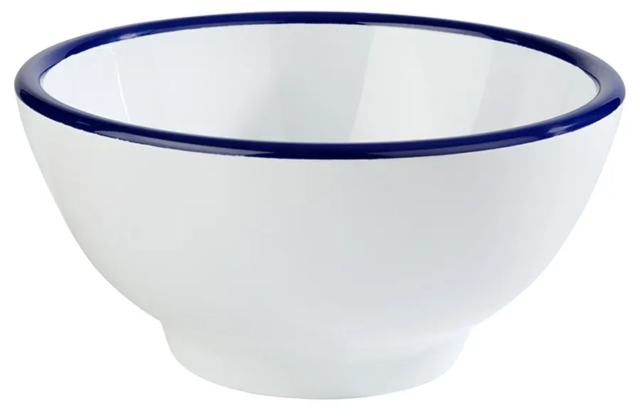 Zz26 Ensaladera Enamel Look Melamina Filo Azul 20X10,5 Cm.