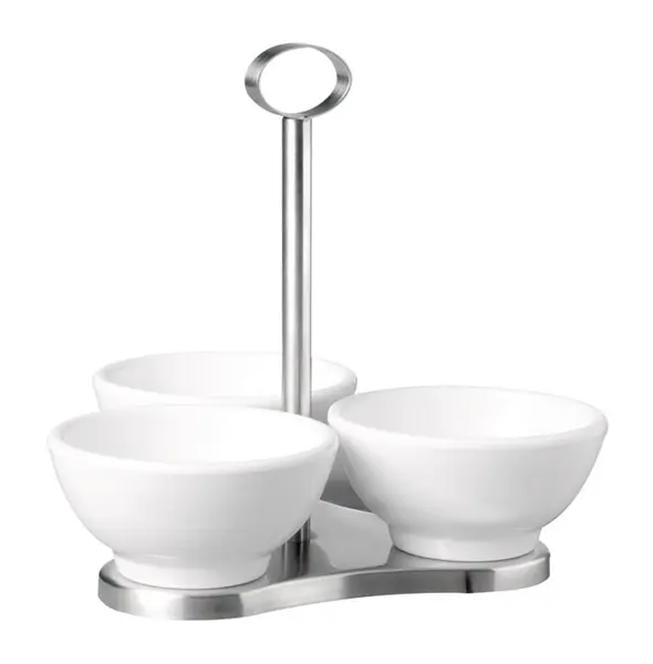 Zz26 Soporte Buffet Inox. 3 Boles Ml. Pure 14X14X16 Cm.