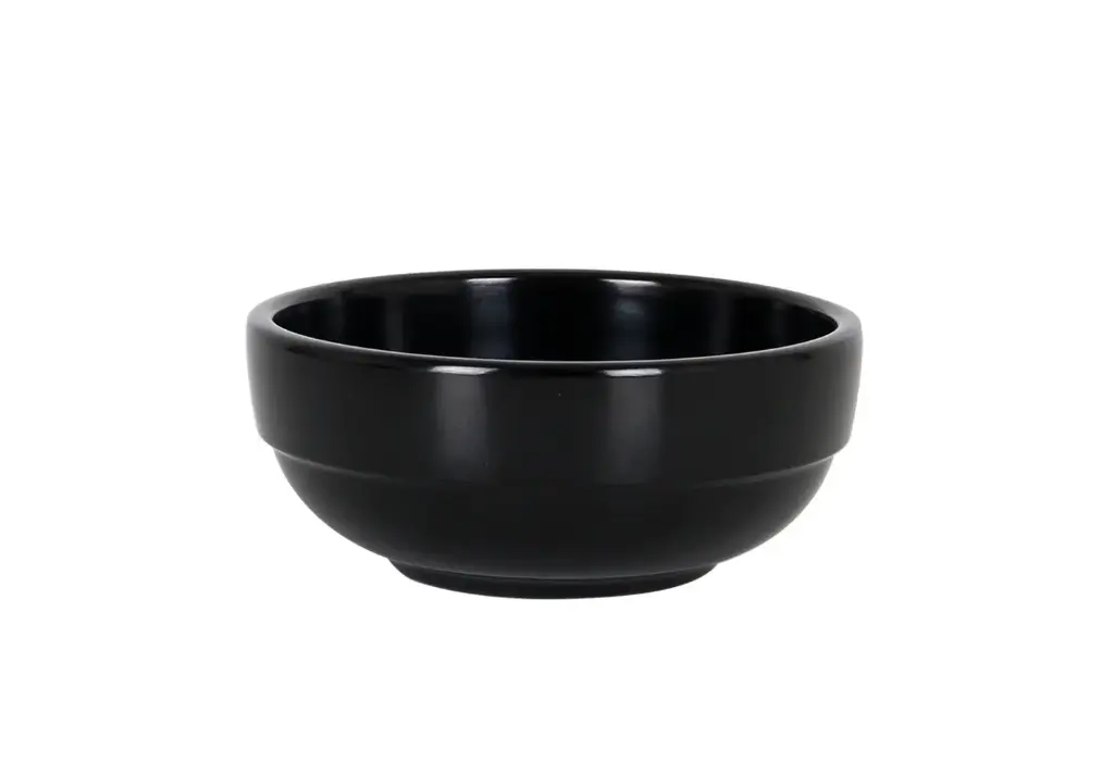 Zz26 Bol Apilable Melamina Negro 14X5.5 Cm.                           