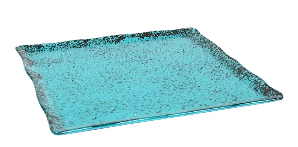 Zz26 Plato Ming Murano Turquesa 30X30 Cm.