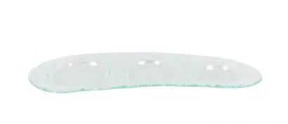 Zz26 Fuente Degustacion 3 Compartimentos Baecula Vidrio 37X14X1,5 Cm.
