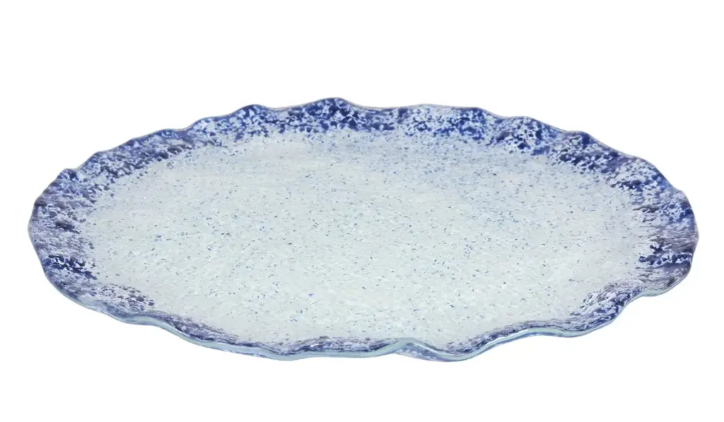 Zz26 Plato Presentacion Murano Cobalto 31,5X2 Cm.