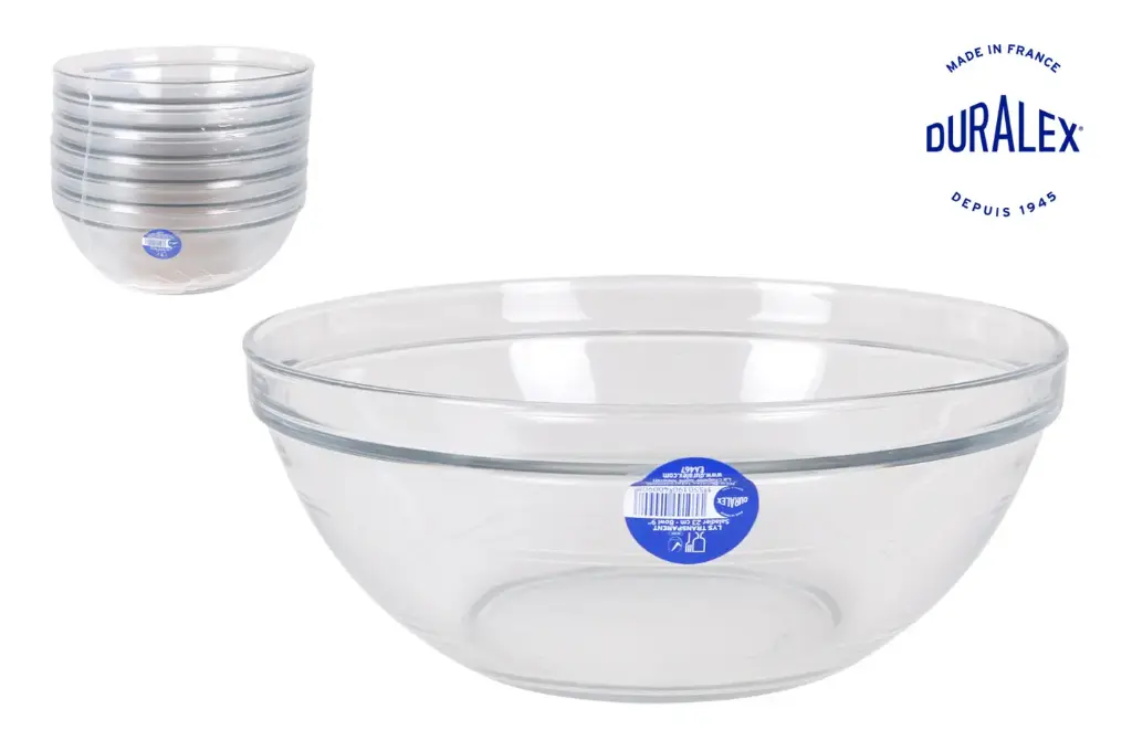 Ensaladera Apilable Vidrio 23 Cm.