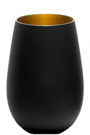 Vaso Negro - Oro Elements Metalic 45.6Cl 8.5X12Cm