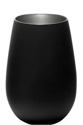 Vaso Negro - Plata Elements Metalic 45.6Cl 8.5X12Cm
