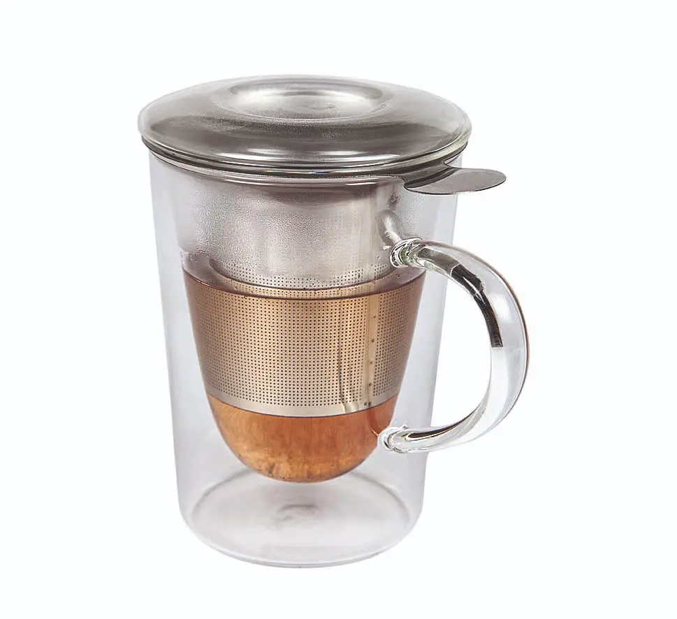 Zz26 Taza Infusiones C/Filtro Saturn Borosilicato 29 Cl. 8,5X11 Cm.