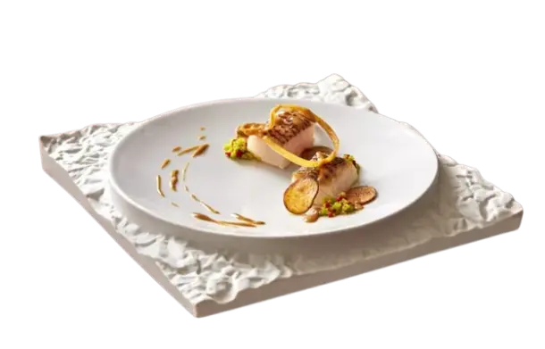 Plato Cuadrado Terra Blanco 26X26 Cm.