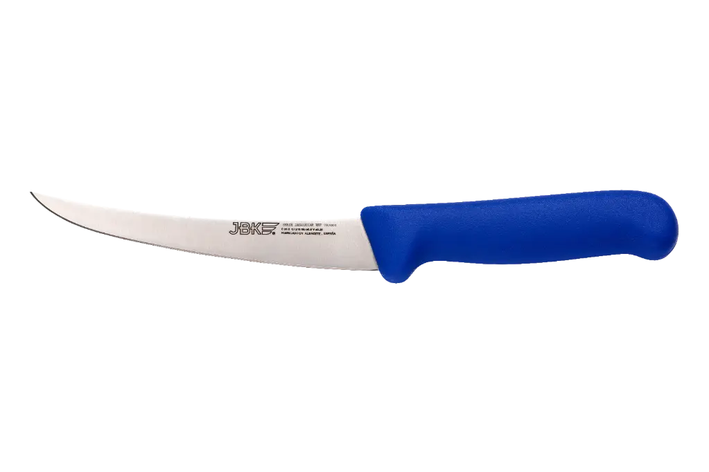 Cuchillo Deshuesar Curvo Azul 13 Cm.