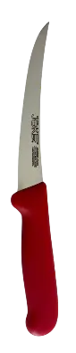 Cuchillo Deshuesar Curvo Rojo 15 Cm.