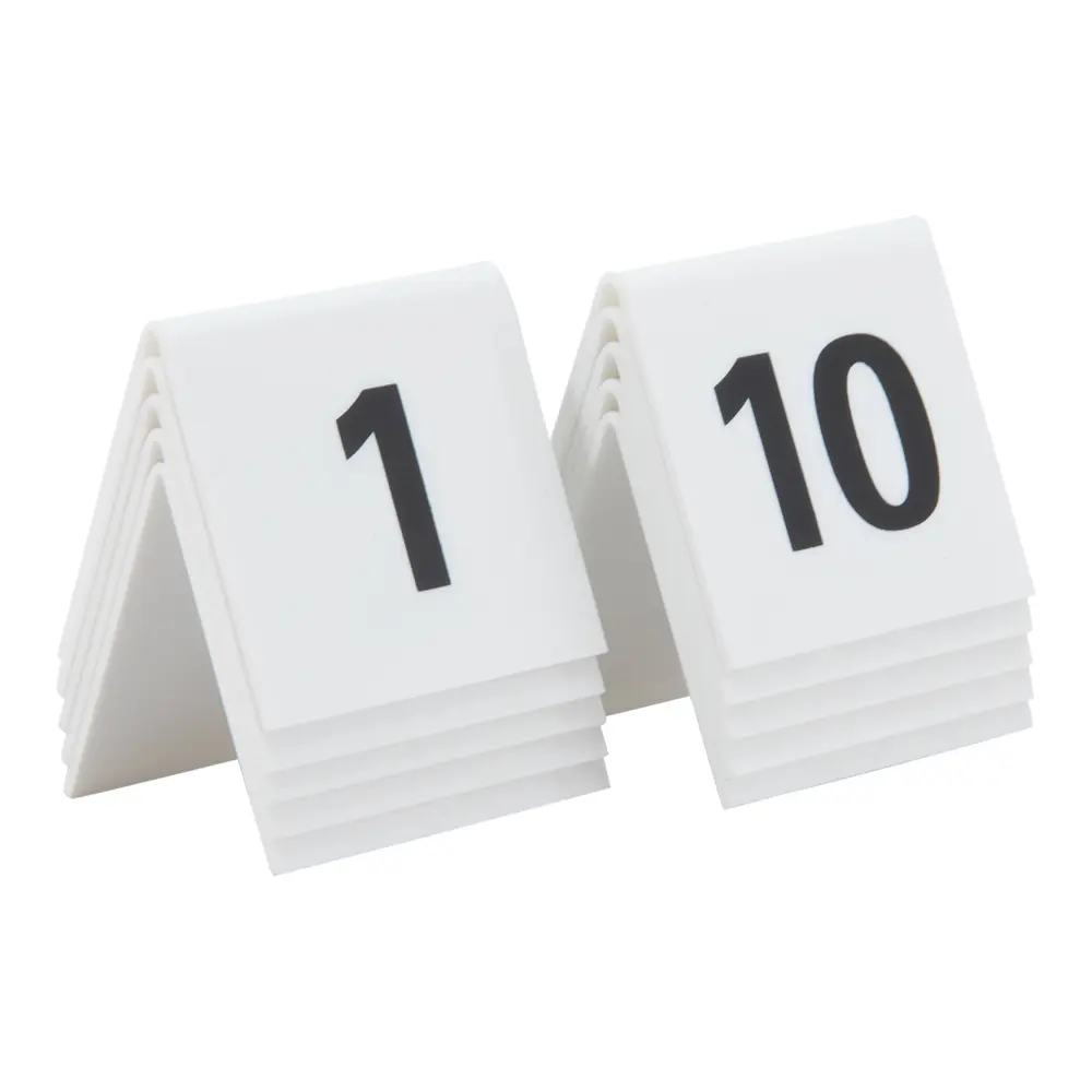 Numero Mesa Blanco Del 1 Al 10