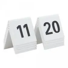 Numero Mesa Blanco Del 11 Al 20