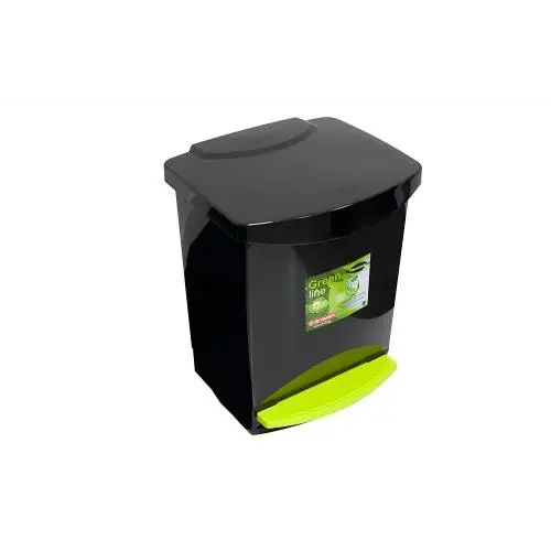 Cubo Basura Con Pedal Negro 25 L.