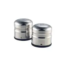 Juego Salero/Pimentero Jumbo Inox. 7X7 Cm.