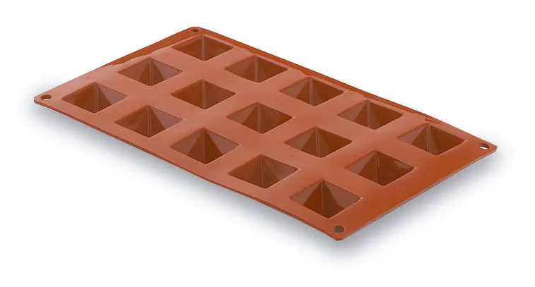 Molde Silicona Piramide 15 Cavidades 36X36 Mm.