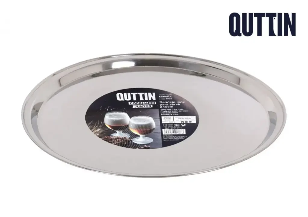 FUENTE OVAL INOX. 40 CM.