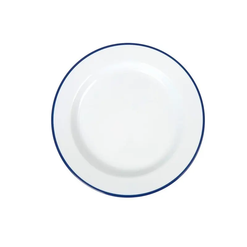Plato Postre Sotavento Melamina Filo Azul 20 X 2,5 Cm.
