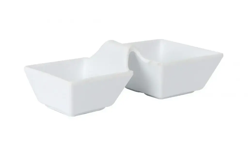 Bol Degustacion Doble Arizona Melamina Blanco 17X8X4 Cm.