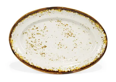 Fuente Oval Touareg Melamina 25,5X17,5X3 Cm.