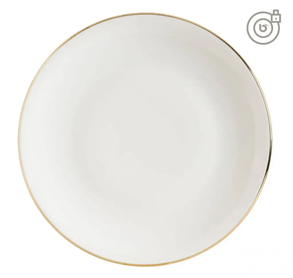 Plato Llano Gourmet Filo Oro 27X2.5 Cm.