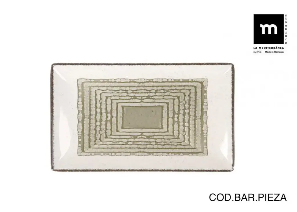 Fuente Rectangular Occhio Brillo 25X15 Cm.