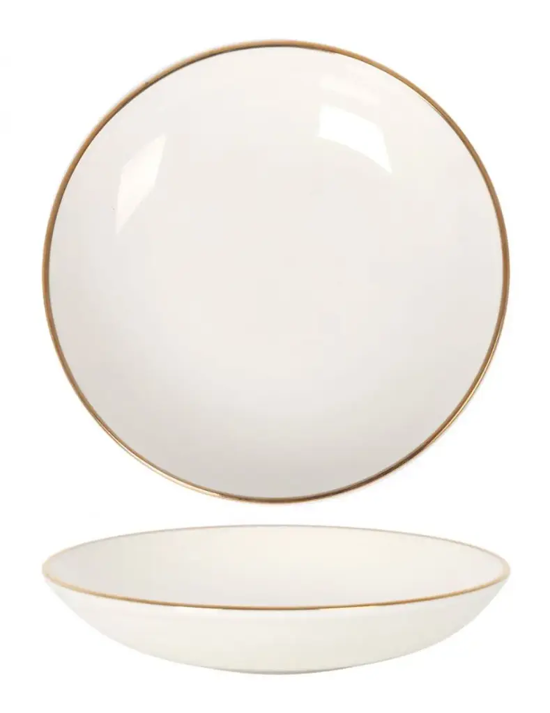 Plato Hondo Gourmet Filo Oro 23X4 Cm. 