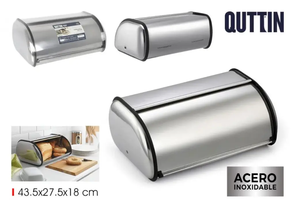 Panera Inox. Tapa Basculante 43.5X27.5X18 Cm.