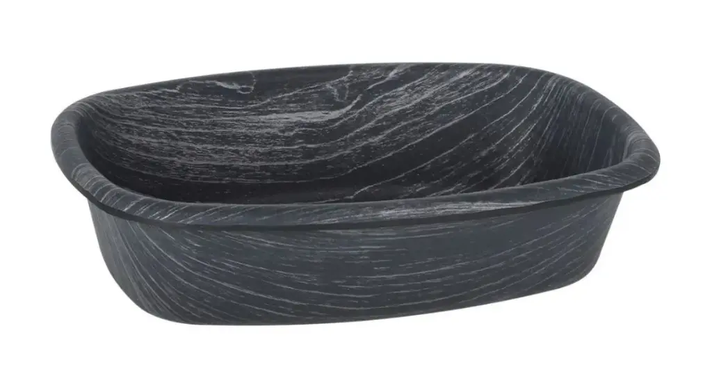 Ensaladera Oval Ps. Negra 23,5X15,5X6 Cm.