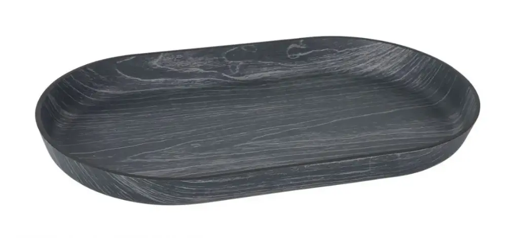 Fuente Oval Ps. Negra 23,5X13,5X2,5 Cm.
