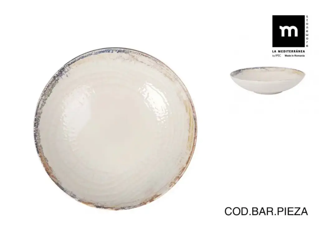 Plato Hondo 21Cm. Albus Monaco Brillo