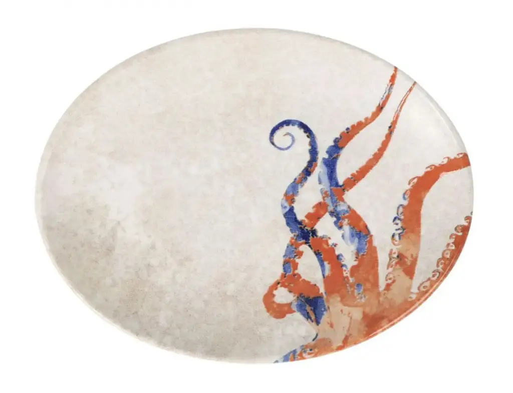 Fuente Oval Pulpo Coralya 20X15,6 Cm.